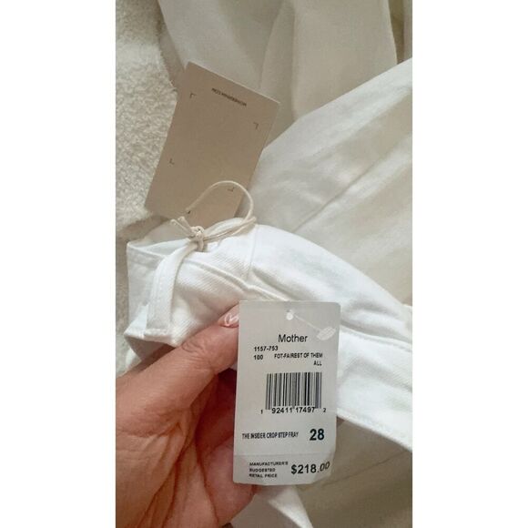 MOTHER The Insider Crop Step Fray Jeans FAIREST OF THEM ALL 28” - Picture 12 of 15